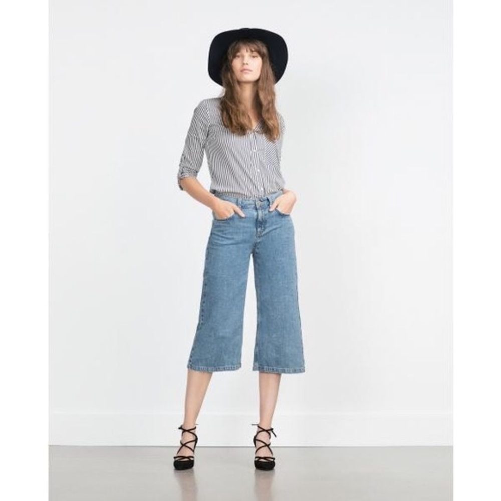 Zara Culottes Cropped Jeans